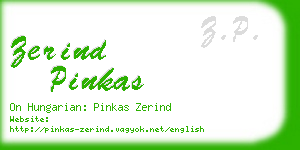 zerind pinkas business card